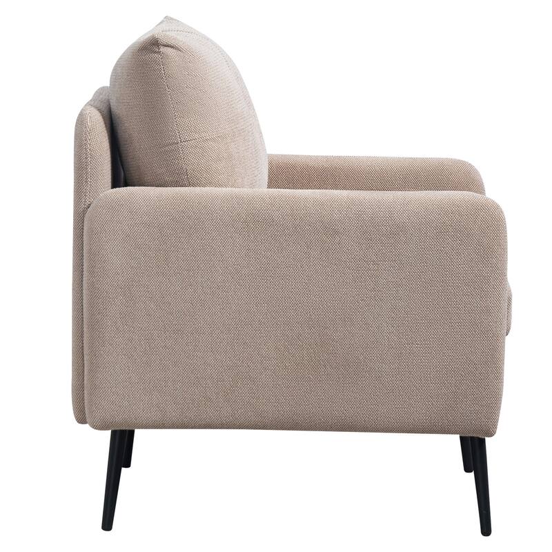 Chenille Armchair, 28" W Single Sofa Chair for Living Room & Bedroom, Modern Lounge Chair Upholstered Reading Chair