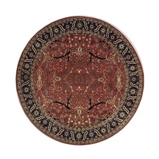 Wahi Rugs Traditional Wool Hand Knotted Rug 7.9x7.9 - 8' x 8' - Bed ...