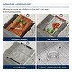 preview thumbnail 7 of 7, Lordear 33" Farmhouse Stainless Steel Workstation Utility Double Bowl Low Divider Kitchen Sink with Accessories