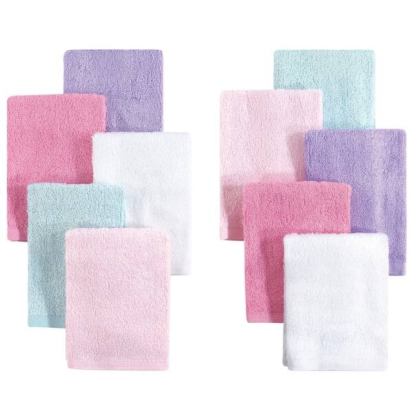 slide 1 of 1, Little Treasure Baby Girl Rayon from Bamboo Luxurious Washcloths, Pink Lilac 10-Pack, One Size - Pink Lilac 10-Pack - One Size One Size - Pink Lilac 10-Pack
