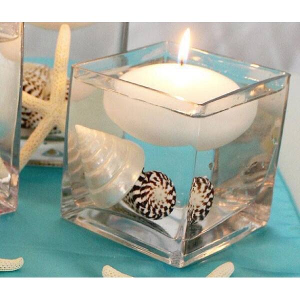 Shop Afloral Clear Cube Glass Vase 6 X 6 6 X 6 X6 Free