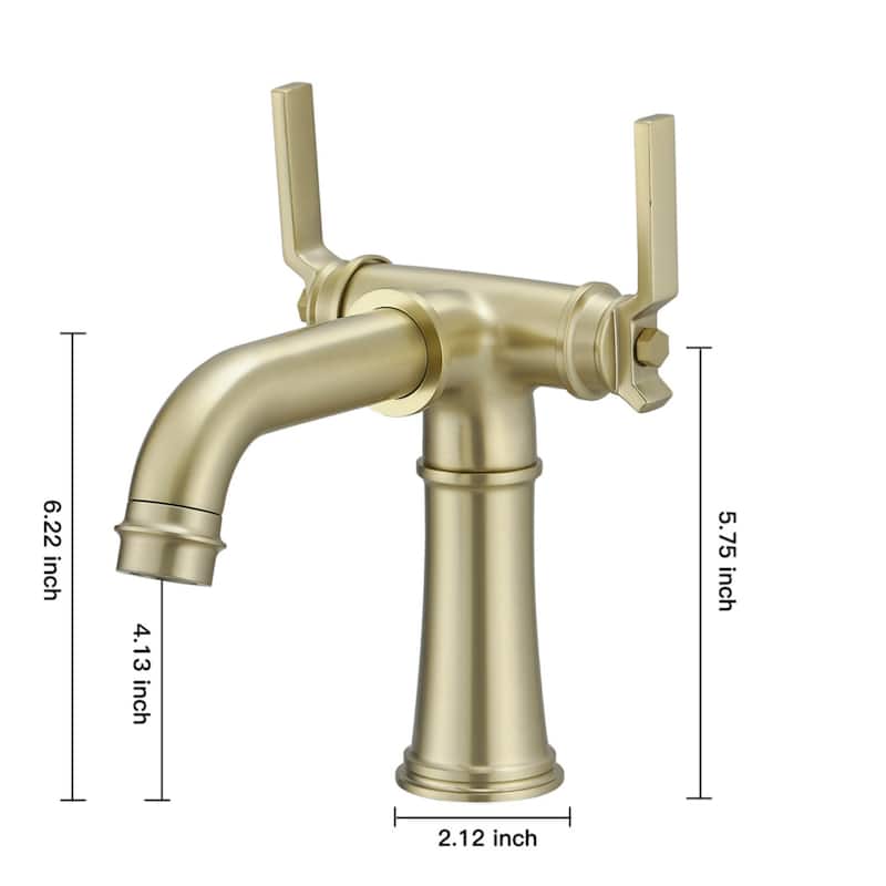 Industrial Style Two Handle Bathroom Faucet