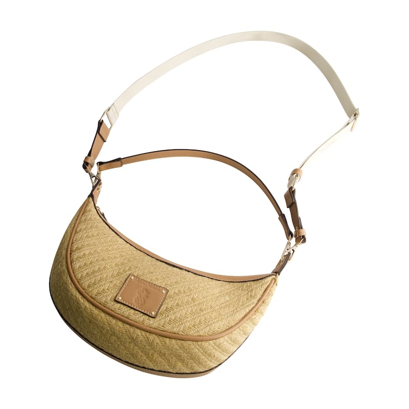 Tommy Bahama Raffia Crescent Hobo Bag