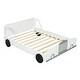 preview thumbnail 8 of 58, Car-Shaped Platform Bed Wood Low Profile Bed with Slat and Wheels