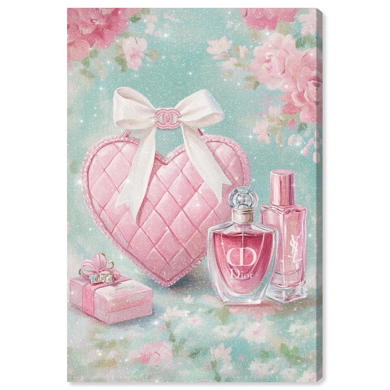 Little Heart Shaped Purse Canvas by Art Remedy, Gallery Wrapped - 10" x 15"