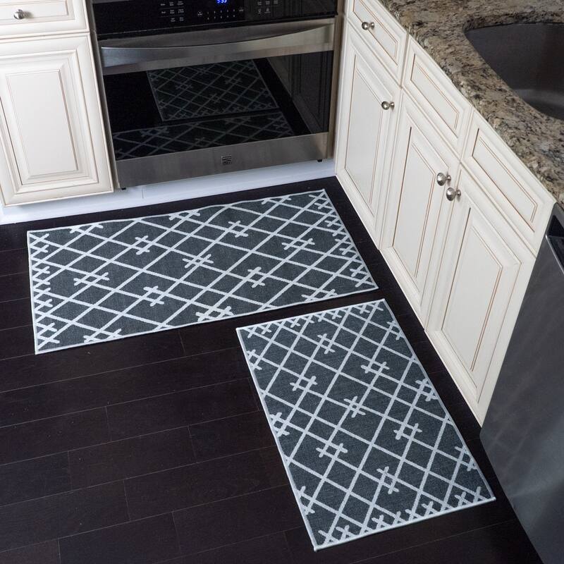 Sussexhome Non Skid Washable Kitchen Runner Rugs Set of 2 - Set of 44 x 24 and 31.5 x 20 Inches