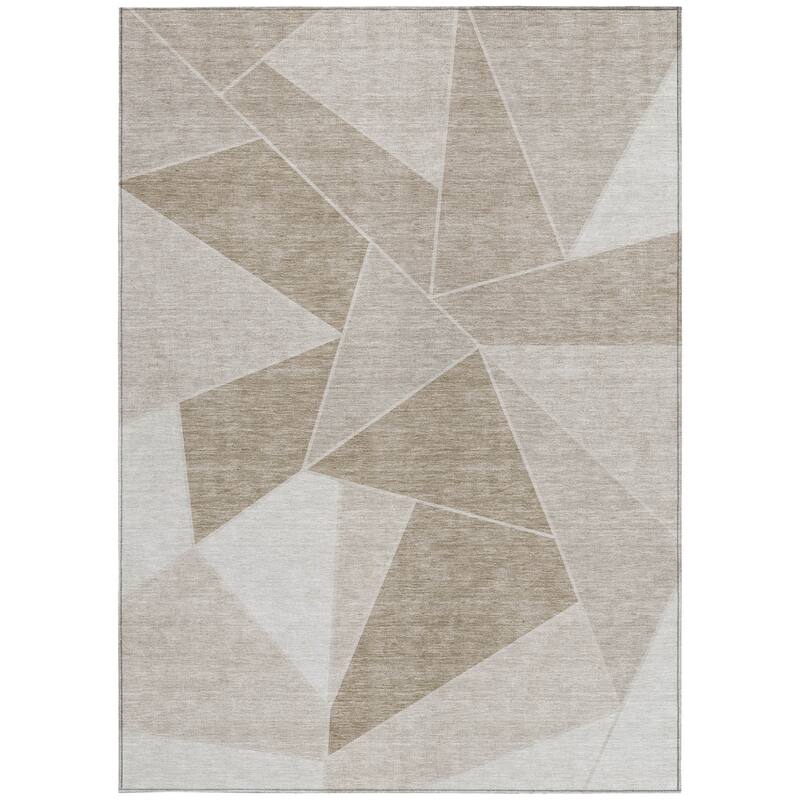 HomeRoots Geometric Transitional Rectangle Outdoor Rug