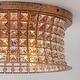 preview thumbnail 4 of 21, 4/5-Light Glam Distressed Copper Crystal Flush Mount Ceiling Light
