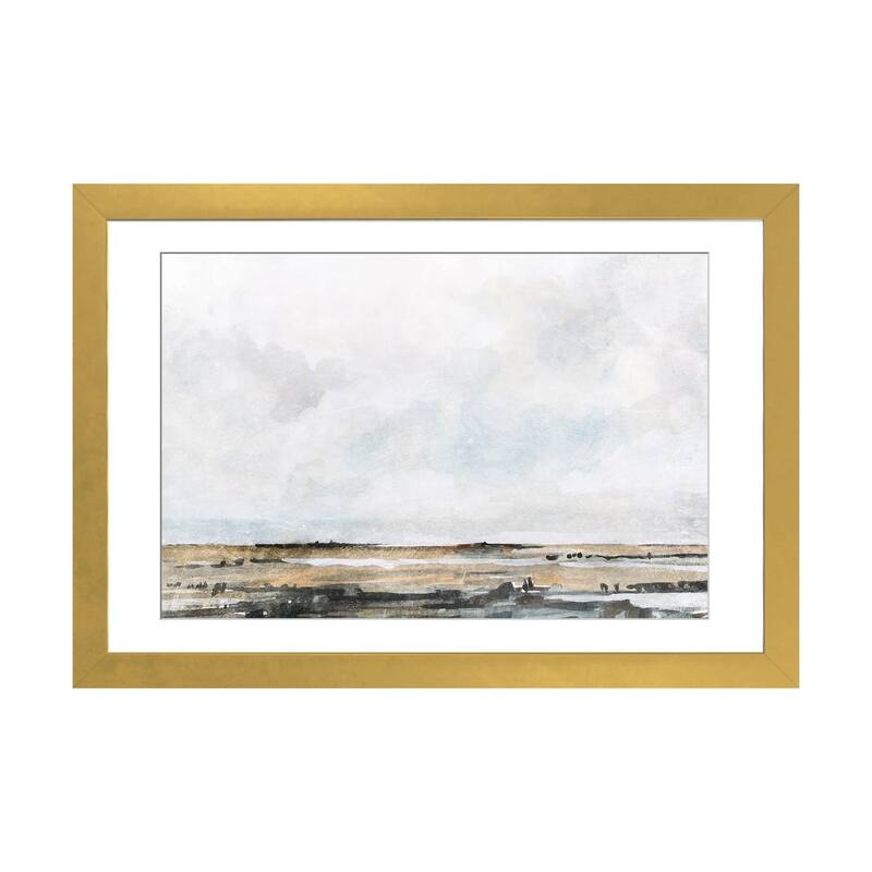 iCanvas "Ocean Inlet II" by Emma Caroline - Gold - 24x32x1