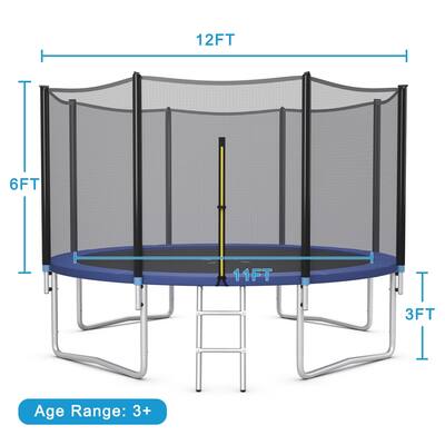 8/10/12/14/15/16 FT Outdoor Trampoline Bounce Combo W/Closure Net