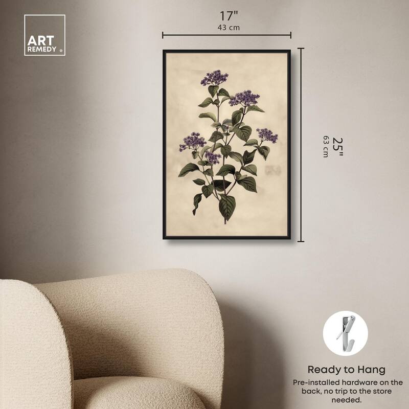 Purple Hydrangea Canvas by Art Remedy