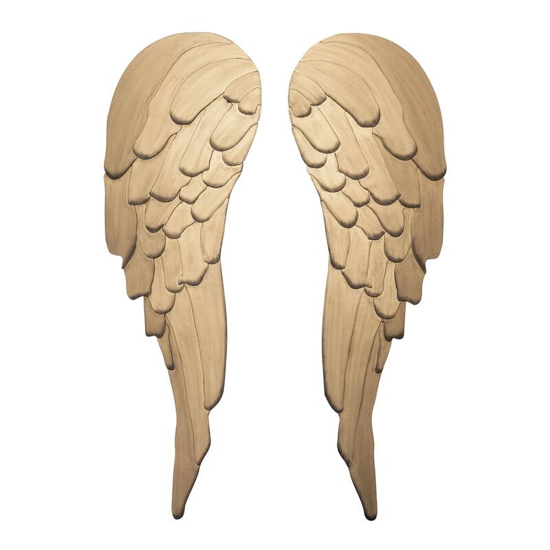 Angel Wings Recycled Steel Gold Wall Art - 22 x 30