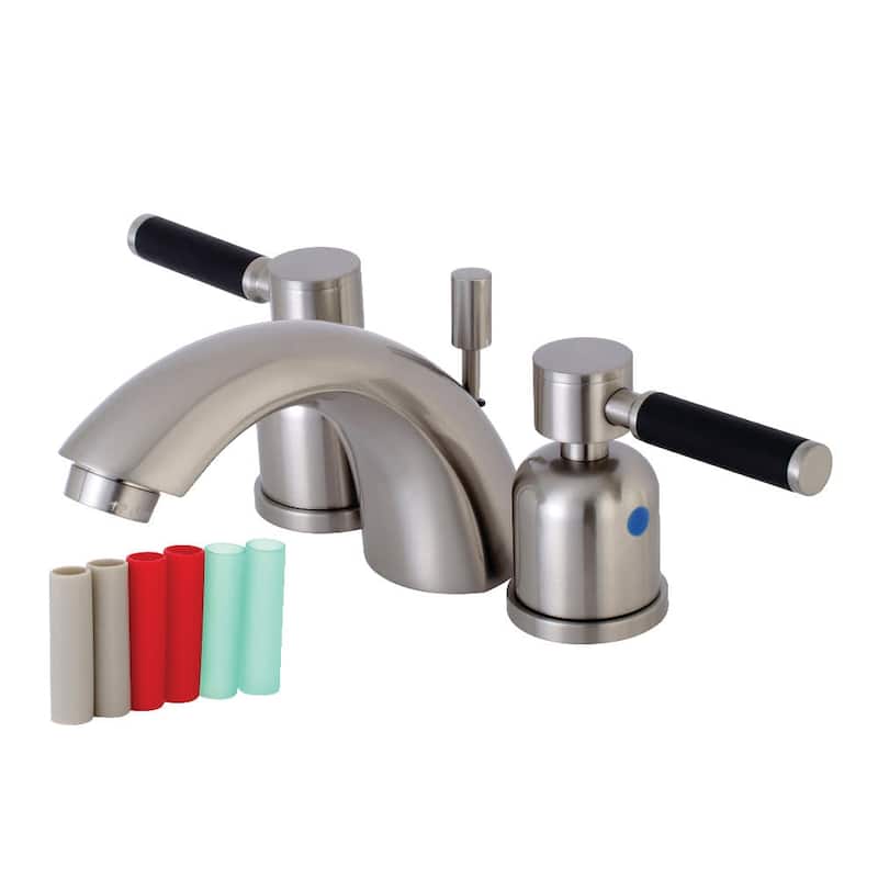 Kingston Brass Kaiser 1.2 GPM Widespread Bathroom Faucet with - Brushed Nickel