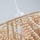 preview thumbnail 7 of 9, Boho Wood Beaded Chandelier Pendant Plug-in Chandelier Light 1-Light