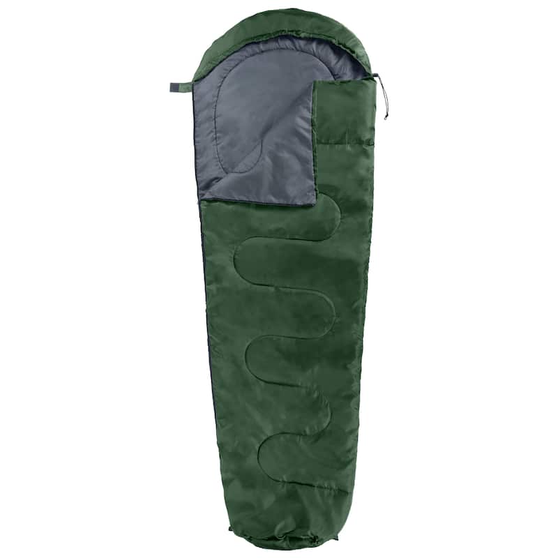 Mummy Sleeping Bag - Cold Weather Sleeping Bag - Waterproof with Drawstring Hood - Camping Equipment by Wakeman Outdoors