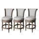 preview thumbnail 23 of 109, Maven Lane 26" Pullman Swivel Counter Height Kitchen Stool Set of 3 - Reclaimed Oak