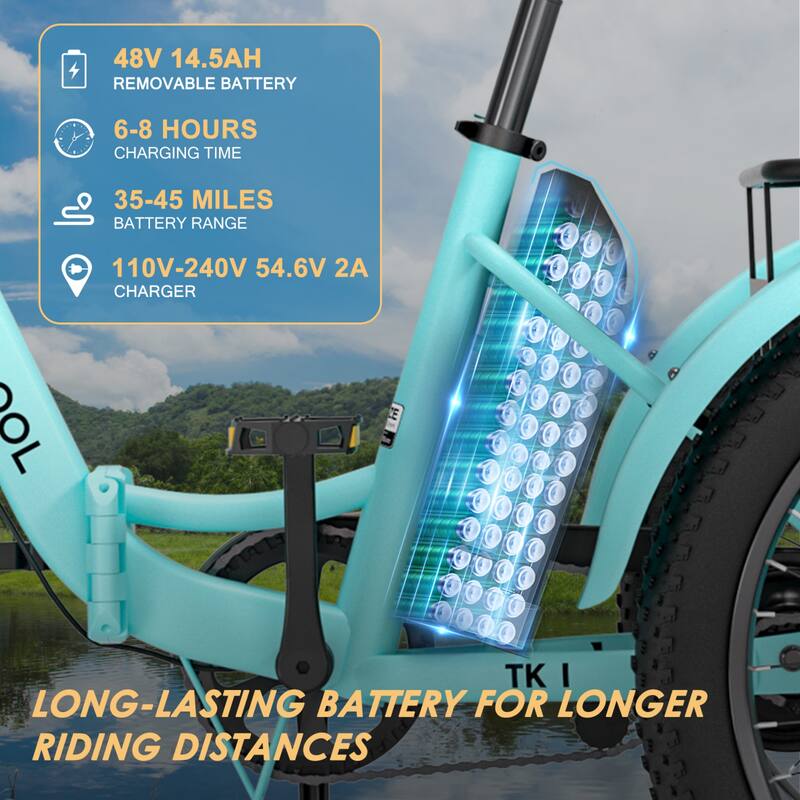 DoCred Electric Folding Tricycle for Adult with Front and Rear Baskets