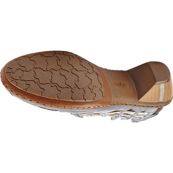 rieker sina leather woven heeled shoes