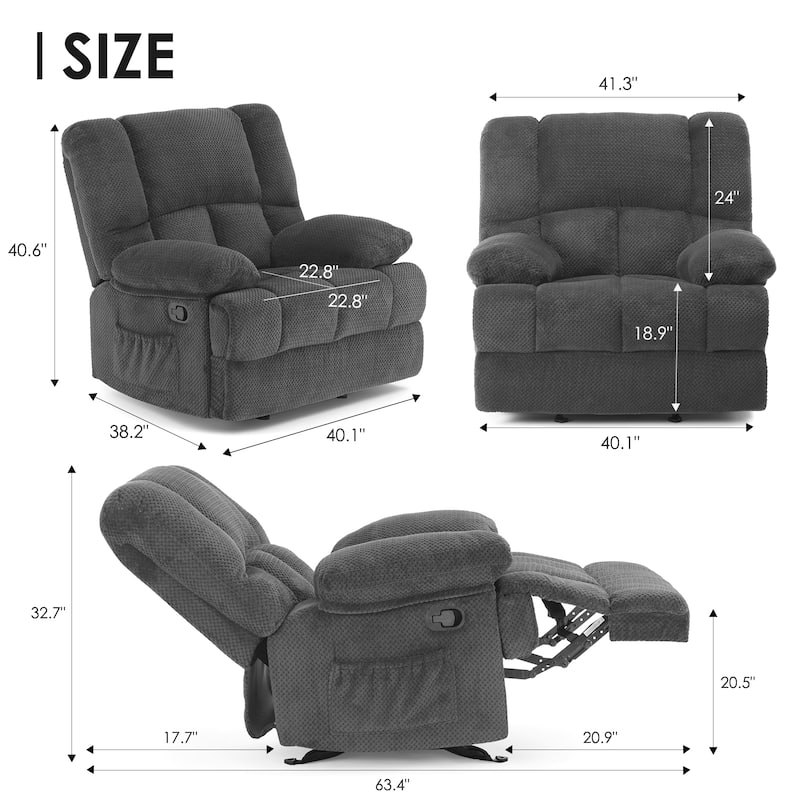 Oversized Rocking Rocker Recliner Chair for Living Room Adults