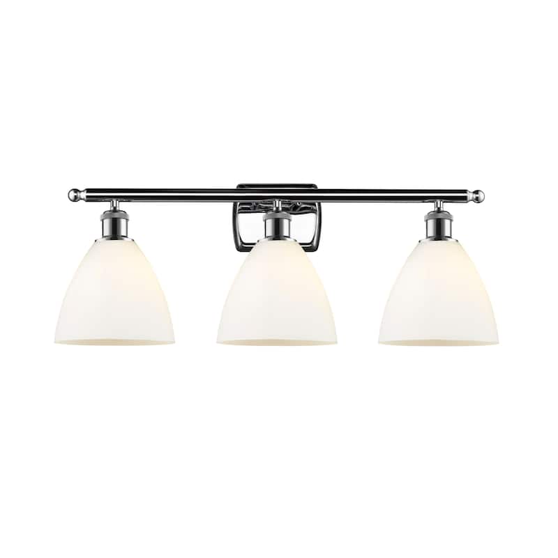 Innovations Lighting 516-3W-11-28 Bristol Vanity Bristol 3 Light 28" - Polished Chrome / Matte White