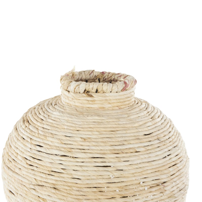 Seagrass Handmade Wrapped Pot Decorative Vase - Cream - Roche River Decor