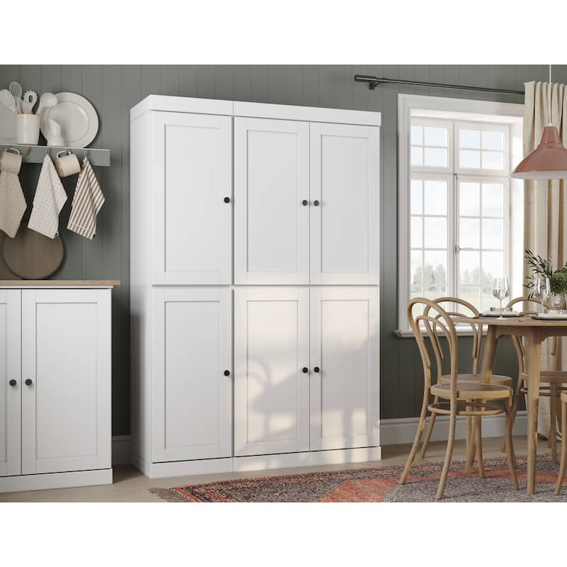 Palace Imports 100% Solid Wood 48.5" Pantry Cabinet with Shaker Doors and Adjustable Shelves