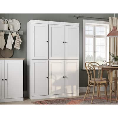 Palace Imports 100% Solid Wood 48.5" Pantry Cabinet with Shaker Doors and Adjustable Shelves