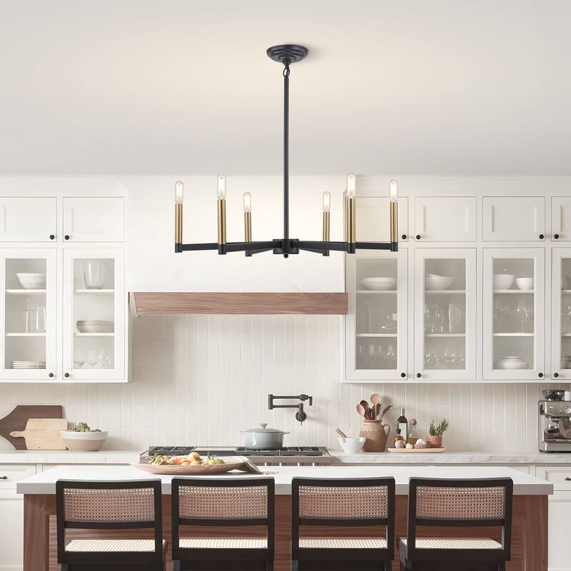 Starskys 8-Light Dimmable Mid-Century Modern Candle Chandelier