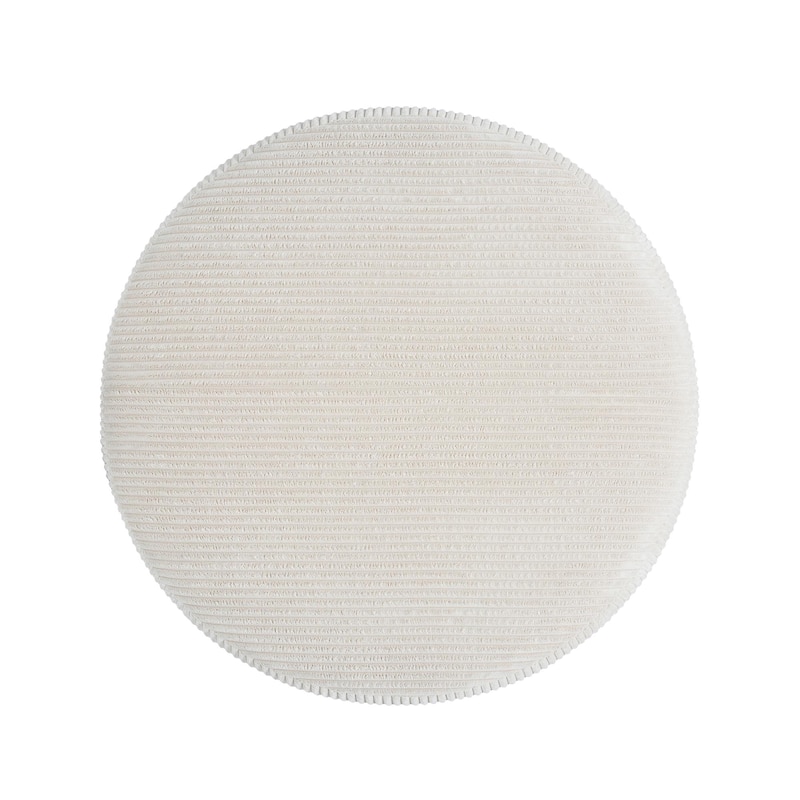 Upholstered round footstool