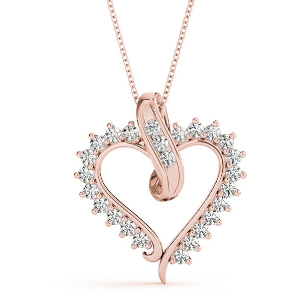 heart shaped diamond pendant designs