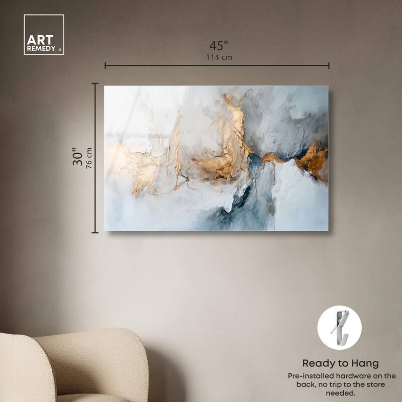 Canvas of Golden Shades Acrylic by Art Remedy, Ready to Hang