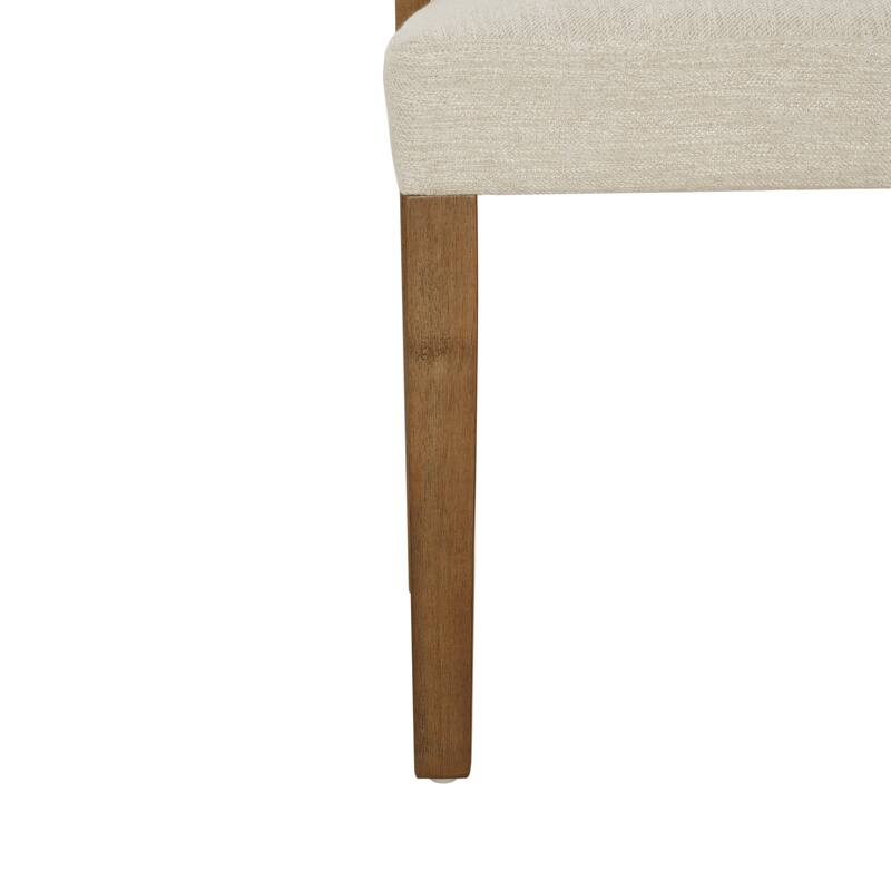 Christopher Knight Home - Minimalist 19.25"W Wood Dining Chairs Set with Hand-Woven Curved Backrest & Upholstered Seat