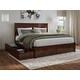 preview thumbnail 101 of 152, Nantucket Platform Bed with Footboard and Storage Drawers Walnut - King