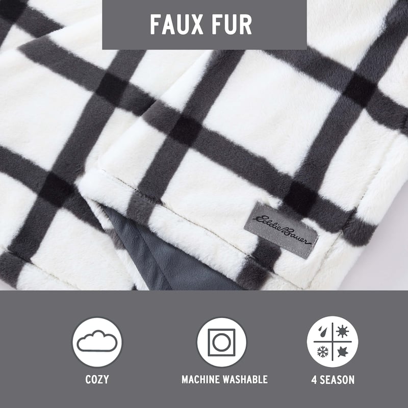 Eddie Bauer Faux Fur Throw Blankets