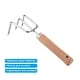 preview thumbnail 3 of 3, 8.9" 4 Tines Hand Gardening Rake Hardened Loosening Soil Cultivator Silver - Silver Tone