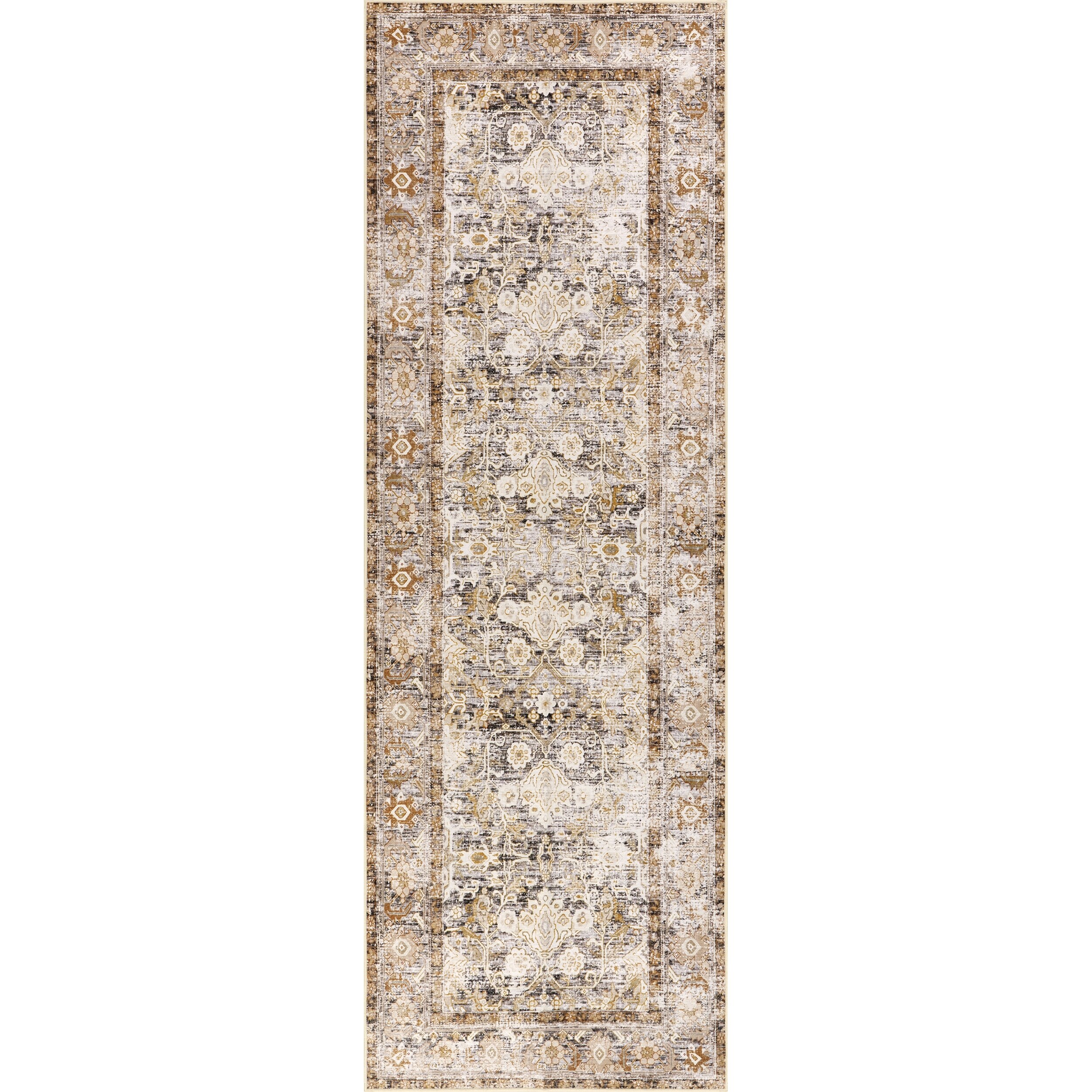 Nuloom Anise Antique Floral SplashGuard Machine Washable Area Rug