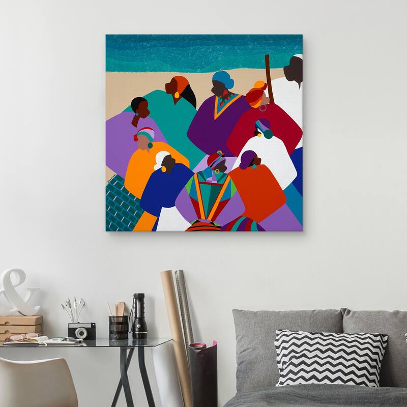 Ring Shout Gullah Islands by Synthia SAINT JAMES Canvas Art Print