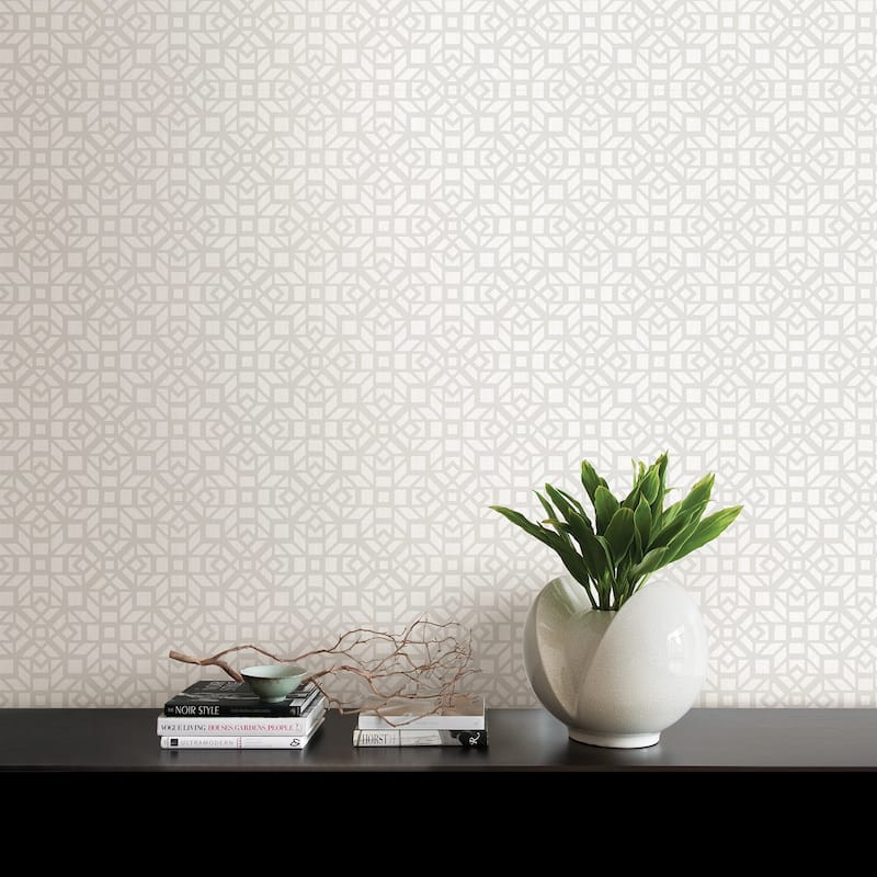 A-Street Prints Element Neutral Mosaic Wallpaper