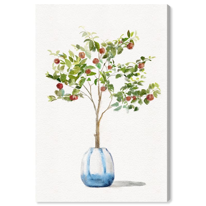 Wynwood Studio Canvas Floral and Botanical My plant White and Modern & Contemporary Wall Art Canvas Print - White, Green