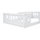 preview thumbnail 5 of 11, Soild Wood Twin Size Platform Bed with Guardrail and Semi-enclosed Fence for Kids