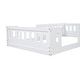 preview thumbnail 6 of 14, Wood Twin Size Platform Bed with Semi-enclosed Fence