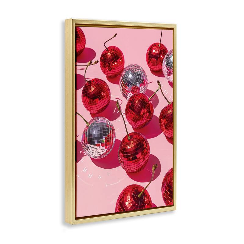 Stupell Cherry Picked Disco Framed Floater Canvas Wall Art Design By LSR Design Studio