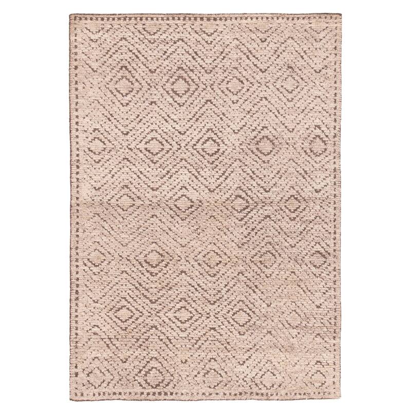 ECARPETGALLERY Hand-knotted Tangier Taupe Wool Rug - 5'4 x 7'6