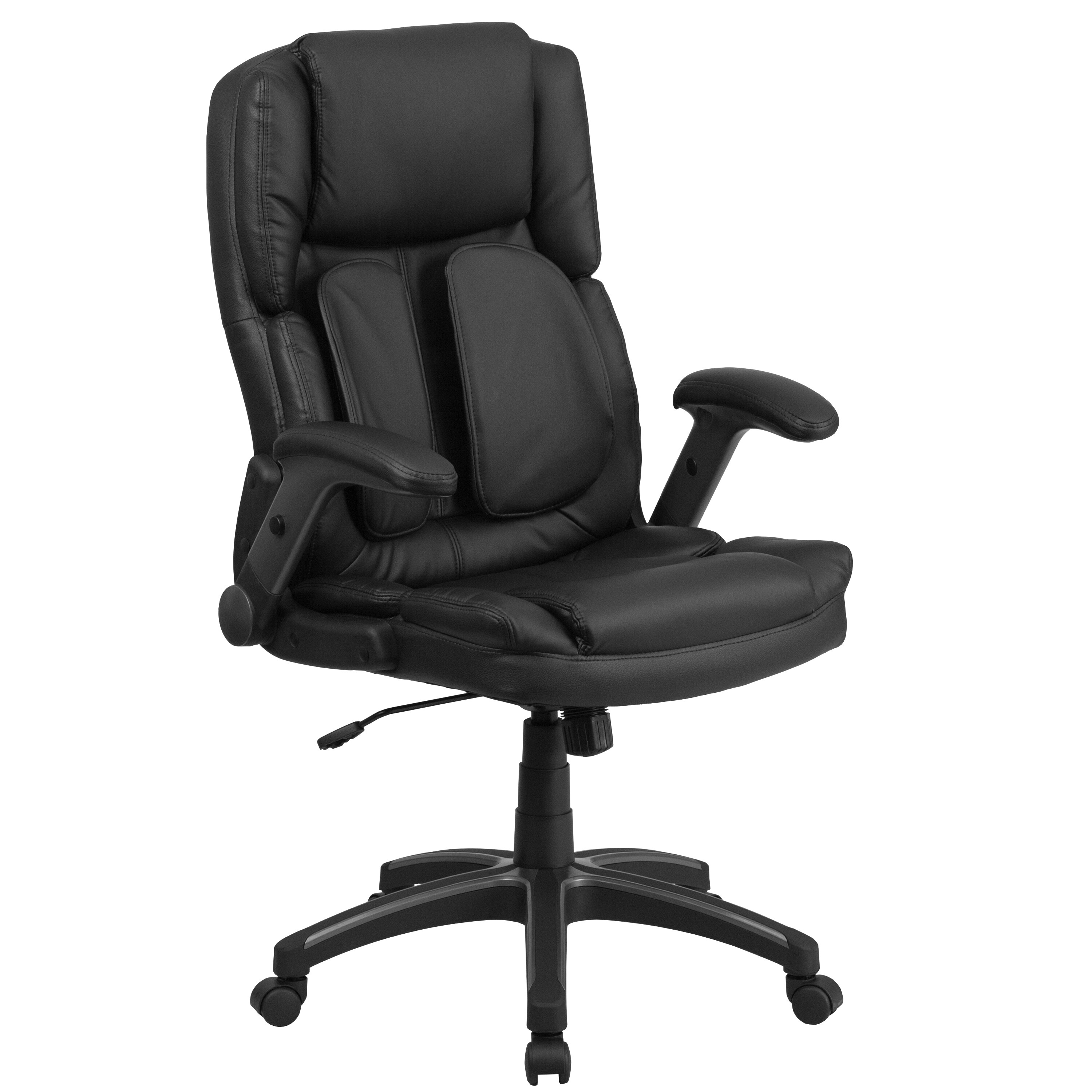Shop Extreme Comfort High Back Black Leathersoft Executive Ergonomic Office Chair Overstock 10707612