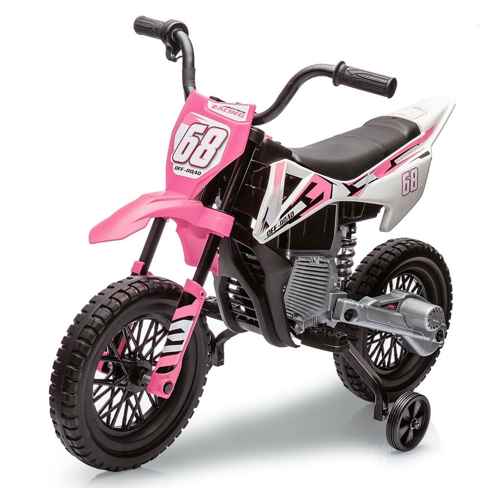 12V Kids Electric Motorcycle Dirt Bike, Battery-Powered Ride on Motorbike for Kids Best Gift