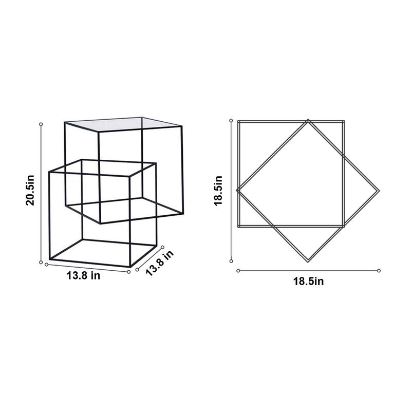 Modern Minimalist Sofa Glass Side Table