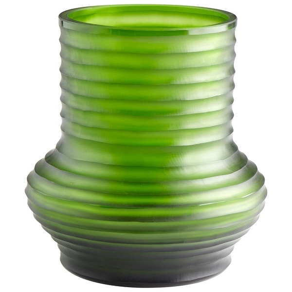 Cyan Design 09216 Leo 8-3/4" Diameter Glass Vase - Green
