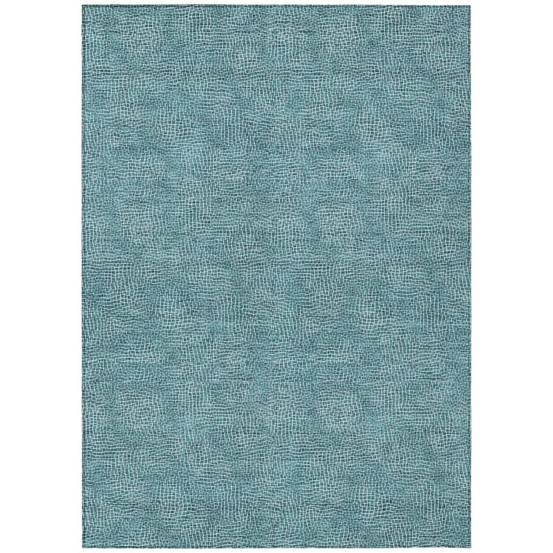 Machine Washable Indoor/ Outdoor Solid Modern Chantille Rug