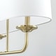 preview thumbnail 7 of 5, Rennnsan 4-Light Mid-Century Modern Gold Linear Fabric Shade Pendant Light for Kitchen Island/Dining Room