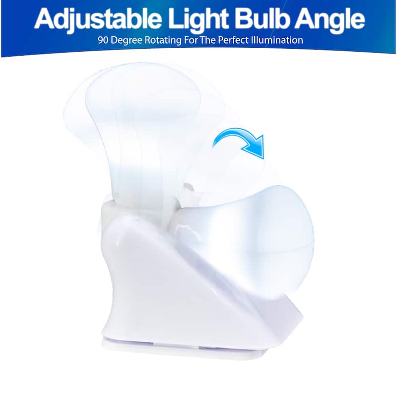 Wireless Battery LED Light Bulb - Portable, Cordless Stick Anywhere Light w/ Pull String & Slide Base - 2pc - white - regular